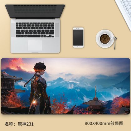 Genshin Impact Zhongli Scenic Landscape Extra - Large Gaming Mouse Pad - Ideal for Gamers and Genshin Impact Fans