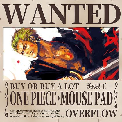One Piece Zoro Battle - Scarred Extra - Large Gaming Mouse Pad - Fearless Swordsman Design for Fans and Gamers