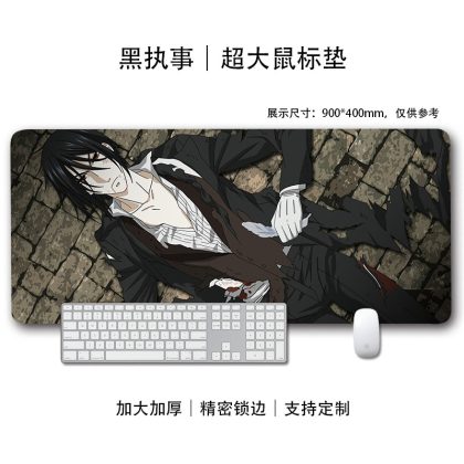 Black Butler Sebastian Michaelis Extra Large Mouse Pad - Anime Gaming & Keyboard Mat for Otaku | High-Precision, Edge-Locked Desk Pad