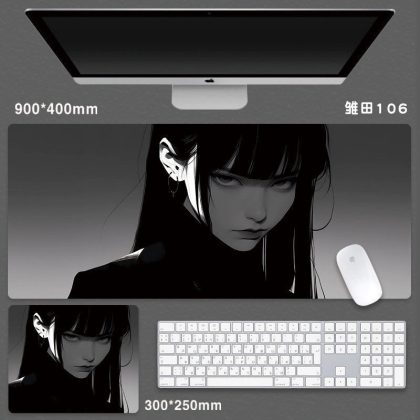 Naruto Hinata Large Gaming Mouse Pad + Keyboard Mat Combo, Anime Desk Protector, 900x400mm + 300x250mm Sizes, High-Quality Secondary World Theme Desk Accessory