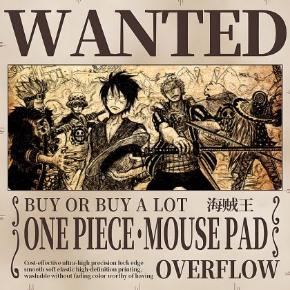 One Piece Luffy & Zoro with Allies Extra - Large Gaming Mouse Pad - Vintage Pirate Alliance Design for Fans and Gamers