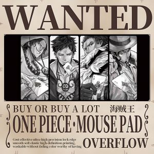 One Piece Pirate Captains Collage Extra - Large Gaming Mouse Pad - Stylish Card Game Design for Fans and Gamers