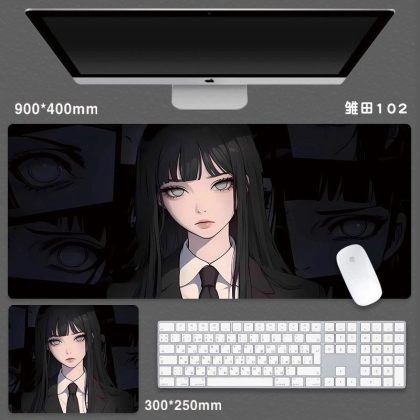 Naruto Hinata Hyuga Extended Anime Gaming Mouse Pad - Premium Soft Large Desk Mat for Keyboard & PC, Stylish Otaku Office/Gaming Desk Accessory