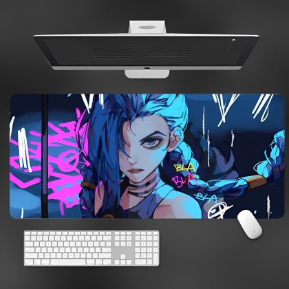 League of Legends Jinx Graffiti - Style Large Gaming Mouse Pad - Perfect for FPS Games & Office Desk