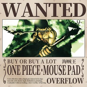 One Piece Zoro Three - Sword Style Extra - Large Gaming Mouse Pad - Legendary Swordsman Design for Fans and Gamers