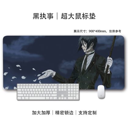 Black Butler Sebastian Michaelis Elegant Night Extra Large Mouse Pad - Anime Gaming & Keyboard Mat for Fans | High-Precision, Edge-Locked Desk Pad