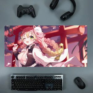 Demon Slayer Mitsuri Kanroji Extra Large Anime Gaming Mouse Pad - Oversized Desk Mat for Computer Keyboard, Gamer & Office