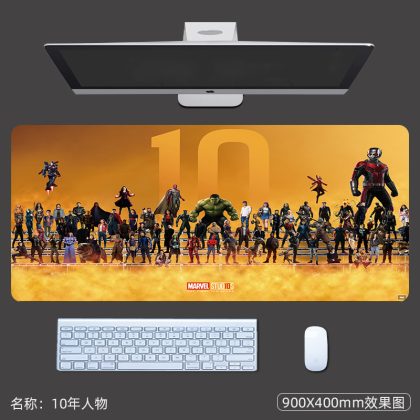 Marvel Studios 10 - Year Characters Collection Extra - Large Gaming Mouse Pad - Ideal for Gamers and Marvel Fans