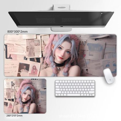 Anime Jinx Extra Large Gaming Mouse Pad, XXL Extended Desk Mat with Non - Slip Rubber Base for PC/Laptop, Office & Home – Waterproof Durable Anime Desk Accessory