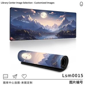 Moonlit Mountain Lake Extra Large Gaming Mouse Pad - Oversized Desk Mat for Computer Keyboard, Gamer & Office
