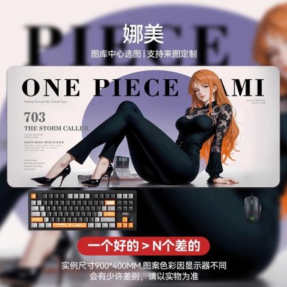 One Piece Nami Anime Extra Large Gaming Mouse Pad - Oversized Desk Mat for Computer Keyboard, Gamer & Office
