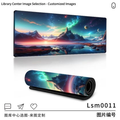 Cosmic Mountain Landscape Extra Large Gaming Mouse Pad - Oversized Desk Mat for Computer Keyboard, Gamer & Office
