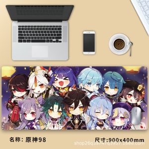 Genshin Impact Chibi Character Collage Extra - Large Gaming Mouse Pad - Ideal for Gamers and Genshin Impact Fans