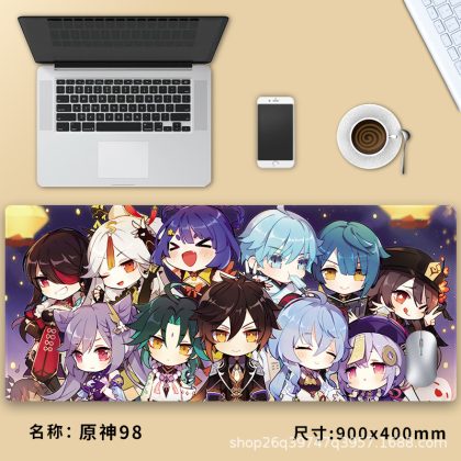 Genshin Impact Chibi Character Collage Extra - Large Gaming Mouse Pad - Ideal for Gamers and Genshin Impact Fans