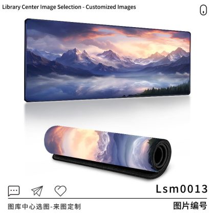 Misty Mountain Lake Extra Large Gaming Mouse Pad - Oversized Desk Mat for Computer Keyboard, Gamer & Office
