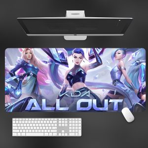 League of Legends K/DA All Out Large Gaming Mouse Pad - Perfect for FPS Games & Office Desk