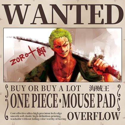 One Piece Zoro Juro Extra - Large Gaming Mouse Pad - Samurai Swordsman Design for Fans and Gamers