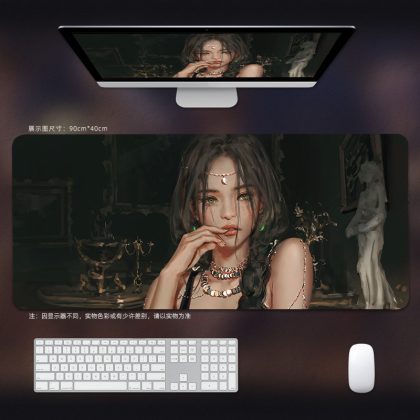 Mystical Bohemian Girl Extra - Large Gaming Mouse Pad - Stunning Art Design for Gamers and Aesthetic Enthusiasts