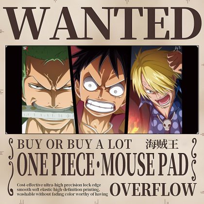 One Piece Trio (Zoro, Luffy, Sanji) Extra - Large Gaming Mouse Pad - Iconic Crew Design for Pirates and Gamers