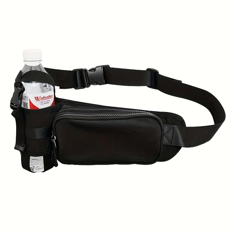 Waterproof Sport Fanny Pack with Water Bottle Holder - Large Capacity Waist Bag for Morning Exercise, Running & Outdoor Activities