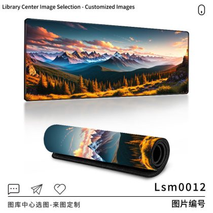Sunset Mountain Landscape Extra Large Gaming Mouse Pad - Oversized Desk Mat for Computer Keyboard, Gamer & Office