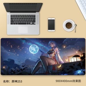 Genshin Impact Ganyu Night Scene Extra - Large Gaming Mouse Pad - Ideal for Gamers and Genshin Impact Fans