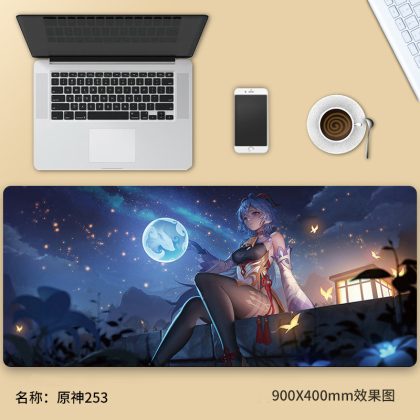 Genshin Impact Ganyu Night Scene Extra - Large Gaming Mouse Pad - Ideal for Gamers and Genshin Impact Fans