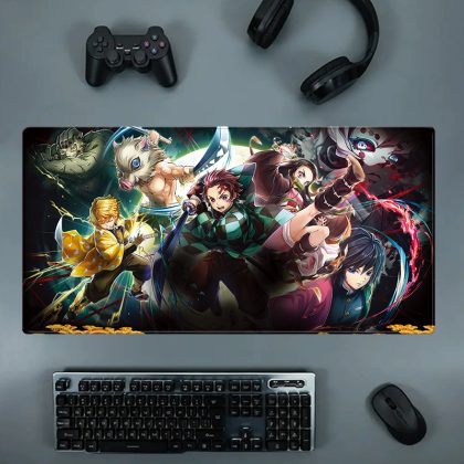 Demon Slayer Main Cast Extra Large Anime Gaming Mouse Pad - Oversized Desk Mat for Computer Keyboard, Gamer & Office