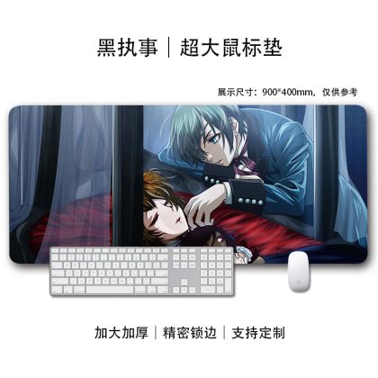 Black Butler Ciel Phantomhive & Elizabeth Midford Extra Large Mouse Pad - Anime Gaming & Keyboard Mat for Fans | High-Precision, Edge-Locked Desk Pad