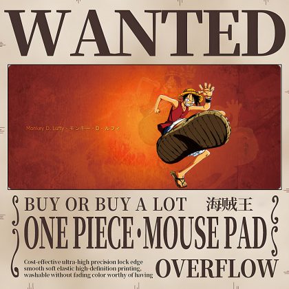 One Piece Luffy Gear Third Extra - Large Gaming Mouse Pad - Iconic Pirate King Attack Design for Fans and Gamers