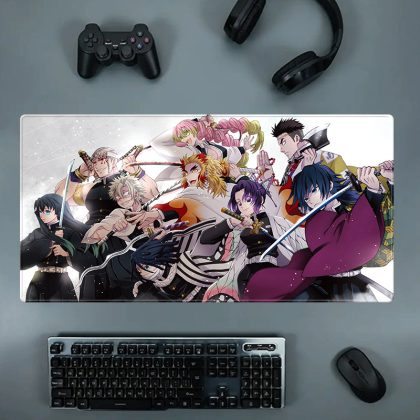 Demon Slayer Hashira Group Extra Large Anime Gaming Mouse Pad - Oversized Desk Mat for Computer Keyboard, Gamer & Office