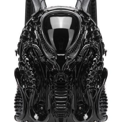 Alien vs Predator Inspired Backpack - Unique Cyberpunk Street Punk Style, Unisex Fashion Statement Bag with 3D Sculpted Design