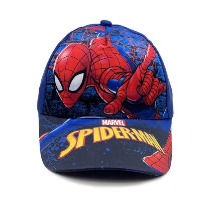 Marvel Spiderman Graffiti-Style Kids Baseball Cap - Wide Brim Summer Sun Hat for Young Superhero Fans