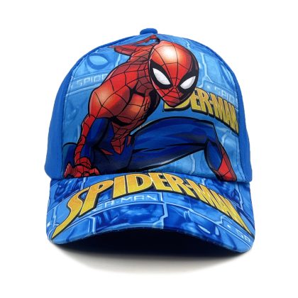 Spiderman Action Graphic Kids Baseball Cap - Wide Brim Summer Sun Hat for Young Superhero Fans