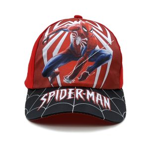 Spiderman Web-Action Cartoon Printed Kids Baseball Cap - Wide Brim Summer Sun Hat for Young Superhero Fans