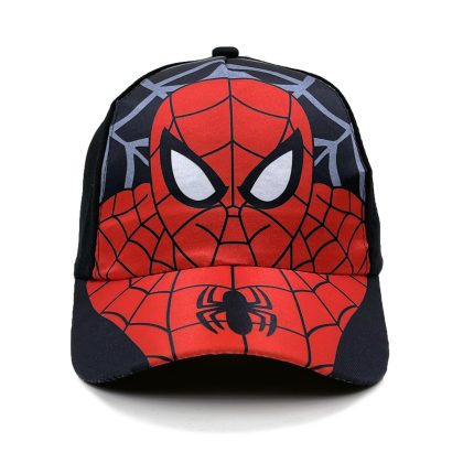 Spiderman Cartoon Printed Kids Baseball Cap - Wide Brim Summer Sun Hat for Boys & Girls