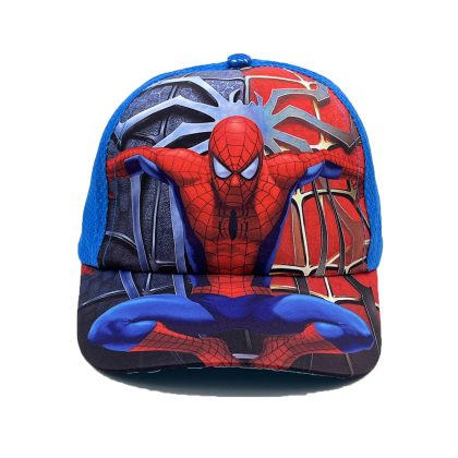 Spiderman Dual-Tone Web Action Kids Baseball Cap - Wide Brim Summer Sun Hat for Young Superhero Fans