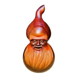 Ebony Wood God of Longevity Gourd Sculpture - Shouxing Hulu Decor | Birthday & Elder Gift Ornament