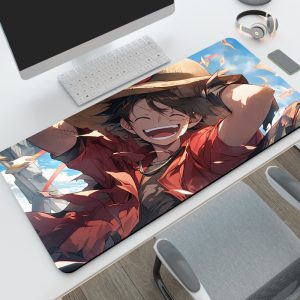 One Piece Luffy Extra Large Gaming Mouse Pad - Anime Desk Mat | Thickened Locked-Edge Keyboard Pad for Home & Office