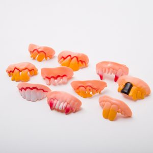 Halloween Funny Fake Teeth Set - Vampire Fangs & Buck Teeth Gag Toys | Silly Novelty Plastic Dentures for Pranks & Costumes
