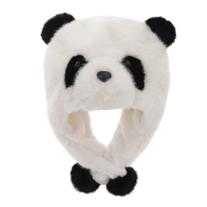 Adorable Brown Red Panda Faux Fur Winter Hat - Adjustable Warm Earmuff Cap | Fluffy Unisex Cold-Weather Headwear