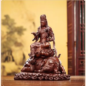 Purple Copper Samantabhadra Bodhisattva Statue (Mini) - Home & Office Desk Buddhist Decor | Sacred Buddhist Craft Figurine